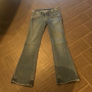 Low rise bell bottom Buffalo jeans
